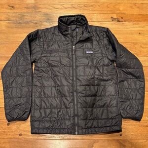 Patagonia Kids Black Nano Puff Jacket | Lightweight Puffer | Size 12